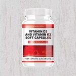 源头工厂跨境维生素D3维生素K2片OEM定制配方瓶装泡罩板2粒袋装