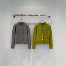 南油高版本MARCH家2025新款草稿本针织圆领开衫毛衣