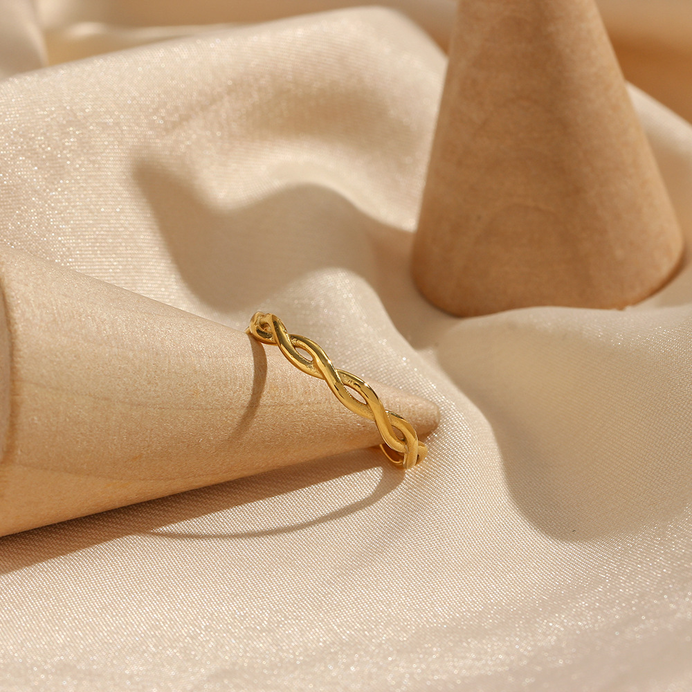 Lady Geometric Stainless Steel Rings Plating Stainless Steel Rings