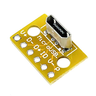Vertical MiCroUSB base PCB welding adapter board welding socket 180 degree vertical female test board