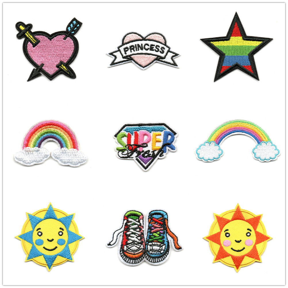 可烫可缝背胶电脑卡通动物刺绣贴可爱儿童衣服贴布绣补丁贴花布贴