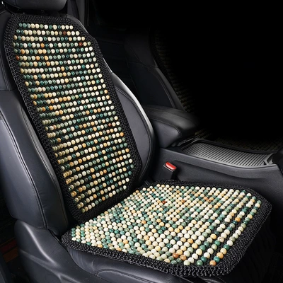 Set Ventilated Breathable Beads Office — Cool pad - cangsongqing-cushion-backrest-black-color-hook-edge-double-thickened-3d-breathable-and-non-slip