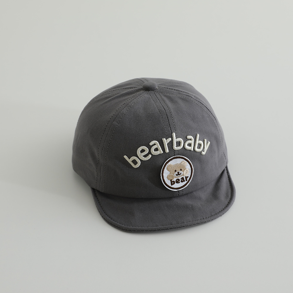 Primavera y otoño delgada sombrero de béisbol para bebés de estilo coreano letras gorra de boca de pato de moda para viajar gorra solar