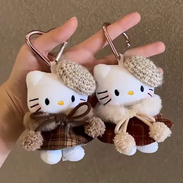 Winter Limited Edition Hat, Cape, Cat Bag Pendant, Backpack Small Hanging Accessory, Plush Doll