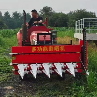 现货热销苜蓿艾草收割机 宽幅1.8米四轮车割台 四层链条款割晒机