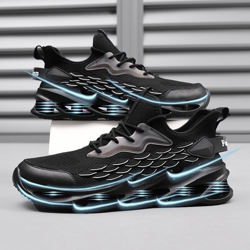 Zapatos de hombre con hoja, zapatos de malla fina transpirables de verano, zapatos de moda ligeros para estudiantes con superficie de malla voladora