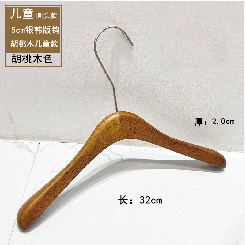 Tienda de ropa tienda de ropa especial para mujeres percha de ropa pantalones clip de nogal de madera maciza percha antideslizante de madera al por mayor image 8