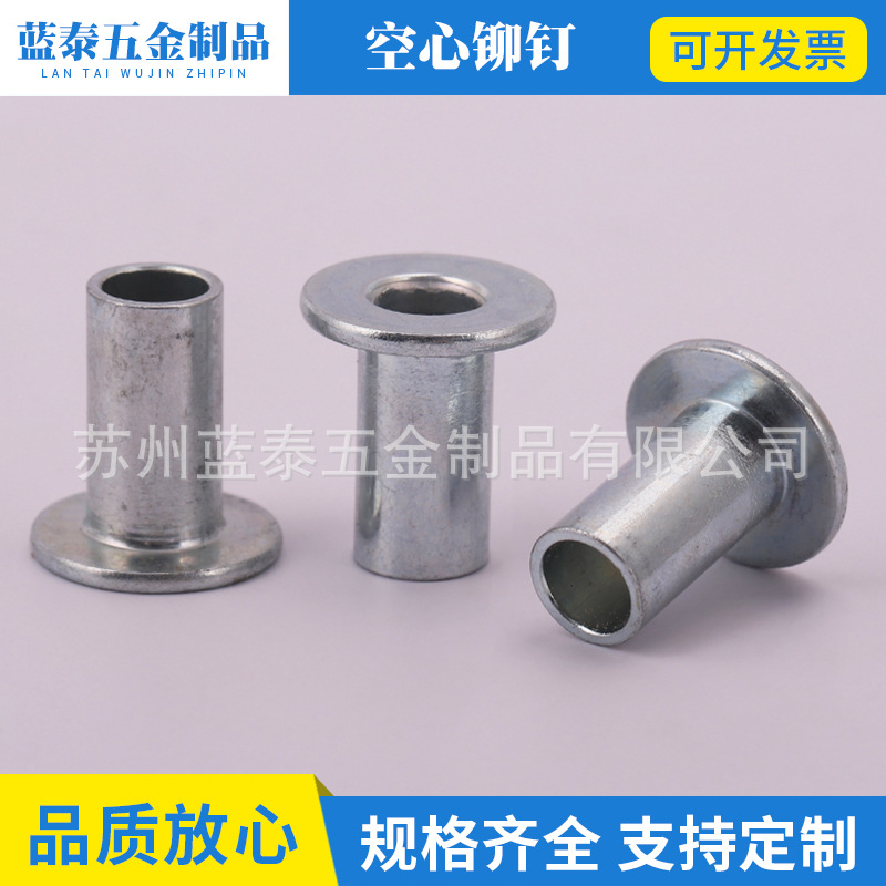非标 适用电机紧固件全空心柳钉 空心柳钉 平头空心柳钉