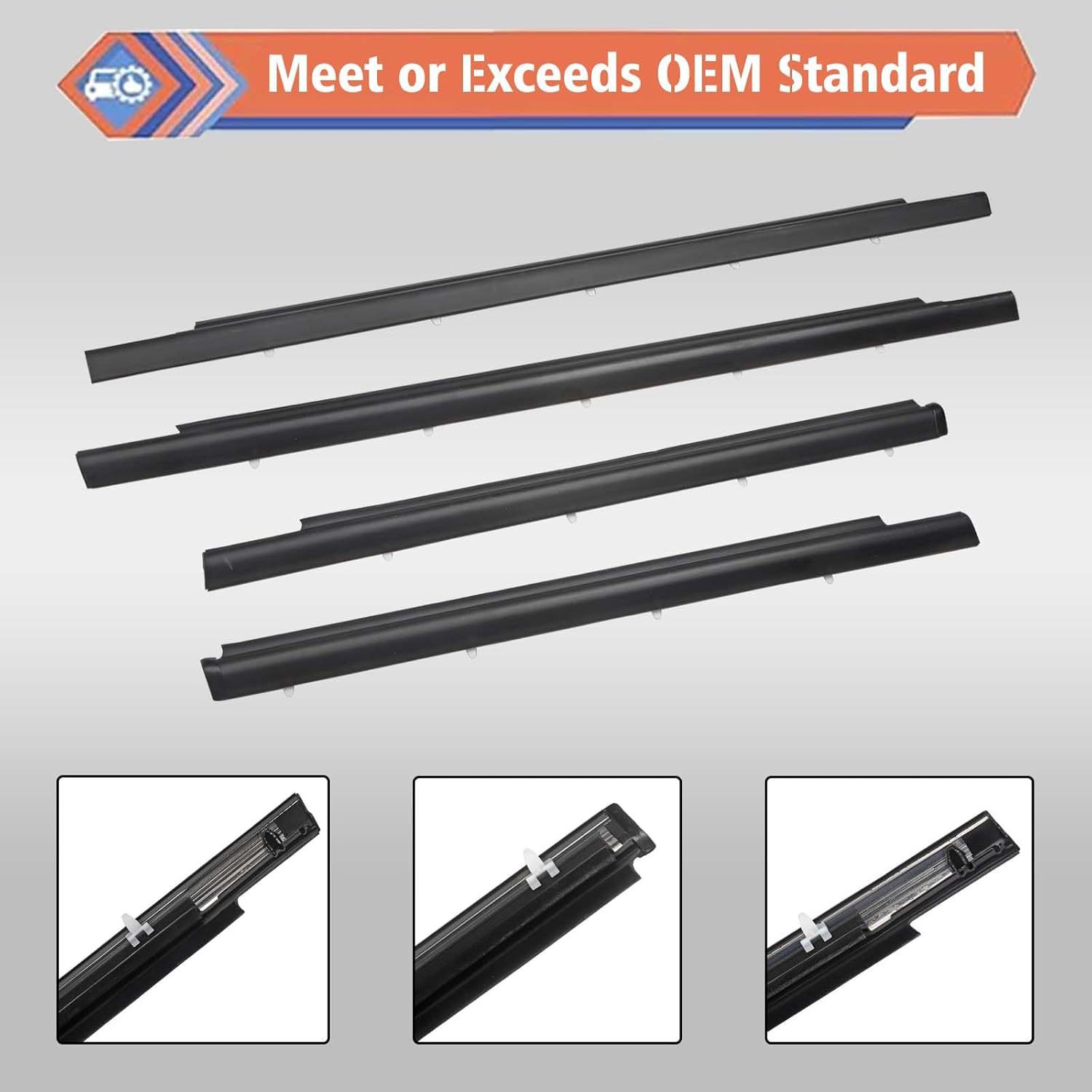 Suitable for Toyota Sequoia 01/Car Door Window Glass Seal Strip Outer Pressure Strip Seal Strip 75710-0C010