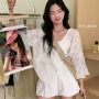 v领夏季小众防晒小衫