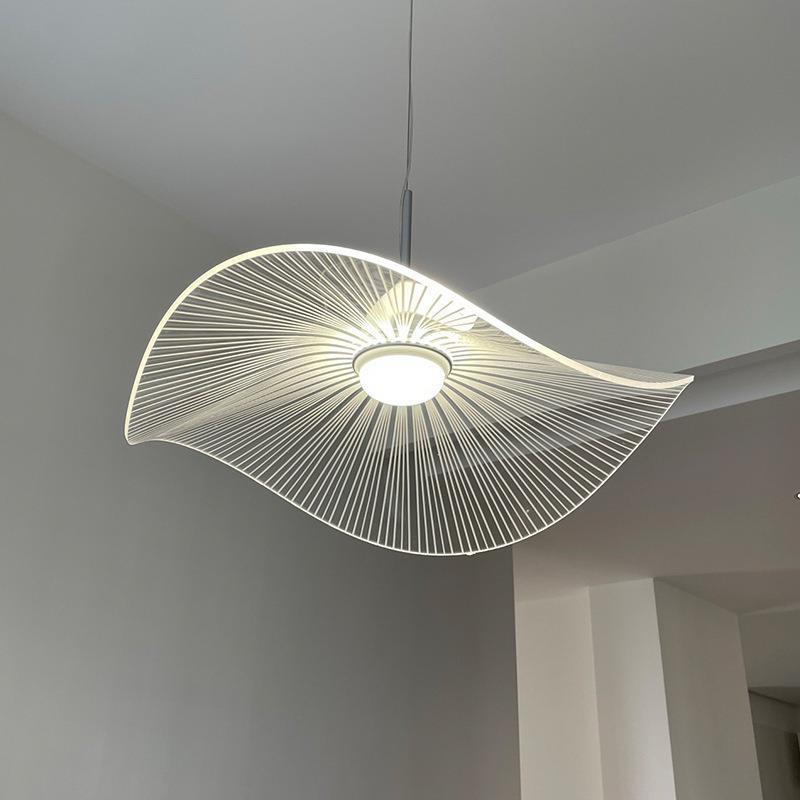 sombrero de paja lámparas de escritorio lámparas de mesa tienda de ropa restaurante simple ropa nórdica lámpara de medusa decoración de arte bar set de hojas de loto