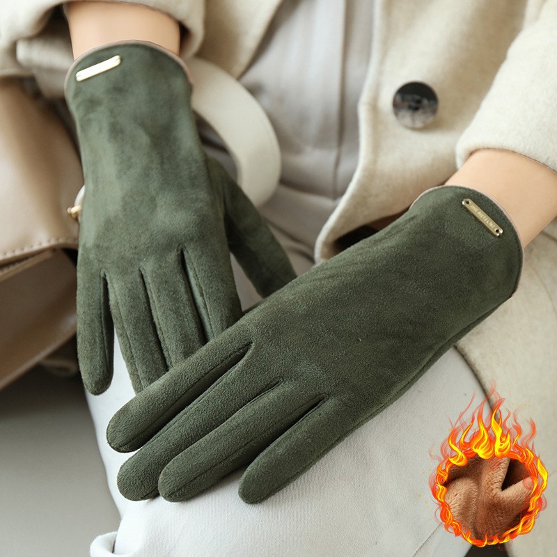 스웨이드 스몰 골드 라벨 여성용 그린