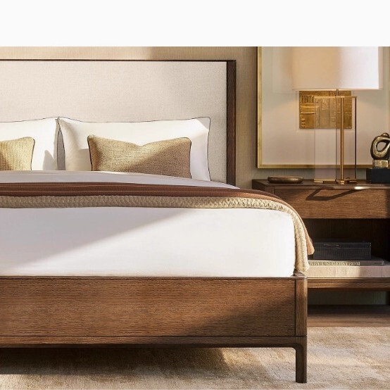 RH American Retro Solid Wood Double Bed French Oak Soft Bag Master Bedroom 1.8 m Wedding Bed Hotel 1.5 m Solid Wood Bed