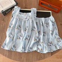 �����ļ�˯��Ů�ƶ��ޱ����岼С���䱳�Ķ̿�������Ů�Ҿӷ���װ