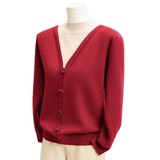 2025秋冬新款假两件毛衣针织上衣宽松中老年一体绒洋气时尚女装，女装针织衫/毛衣，妃慕昵服饰