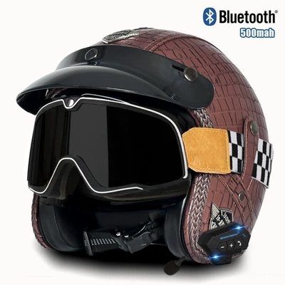 Motosiklet kaskı (dəbilqə): motorcycle leather helmet electric car - v-brown-check-mig-large-frame-goggles-bluetooth-s