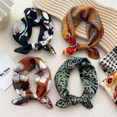 50 small square scarves, small silk scarves for women, spring, autumn and summer, Korean fashion, versatile, career-changing, decorative bags, scarves, scarves