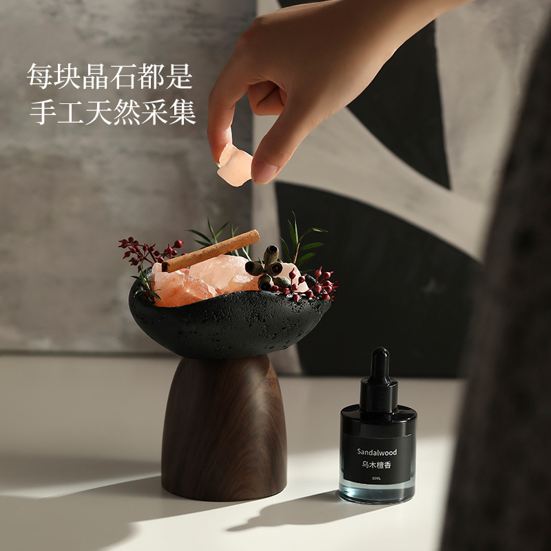 雅风栖于山野无火香薰高档礼盒精油天然水晶石摆件高级香氛批发|undefined