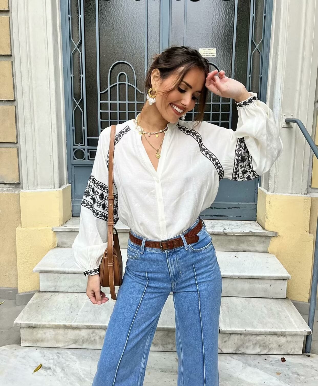 2024 summer new style casual embroidery personalized contrasting long sleeved shirt top for women B88706_voghion.com