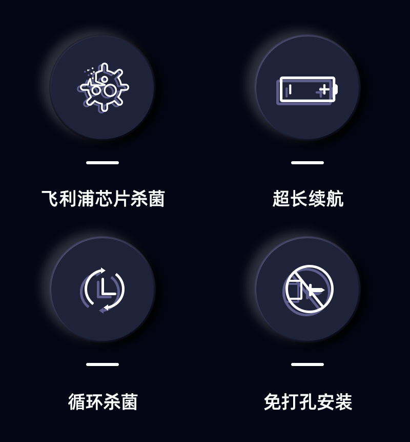 H1牙刷消毒器智能循环紫外线烘干UVC漱口杯抗菌收纳充电置物架H系