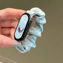 适用于小米10手环9pro表带MI8弹力发圈红米watch5女fit4华为GT543