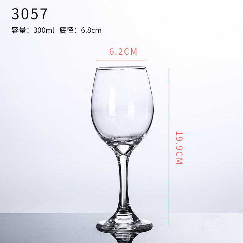 Fábrica directa de vidrio transparente tazas de vino alto pie tazas de vino KTV bar restaurante con regalos de tazas de vino