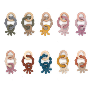 New Octopus Beech children's teether food grade baby molar toys children's silicone baby educational toys