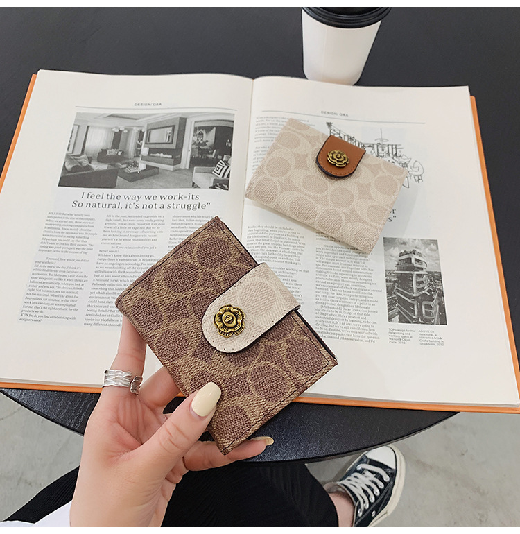 Card Holder Small Wallet Female 2021 New Mini And Simple Large Capacity Short Card Holder One Piece Dropshipping Female Coin Purse display picture 29