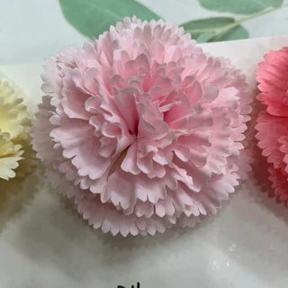 仿真花大康乃馨花头簪花材料头饰假花花头外贸人造花跨境热销绢花