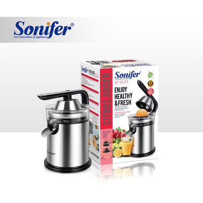 Sonifer SF-5523 ​​Струменная электрическая соковыжималка из нержавеющей стали Свежая апельсиновая соковыжималка цитрусовая соковыжималка
