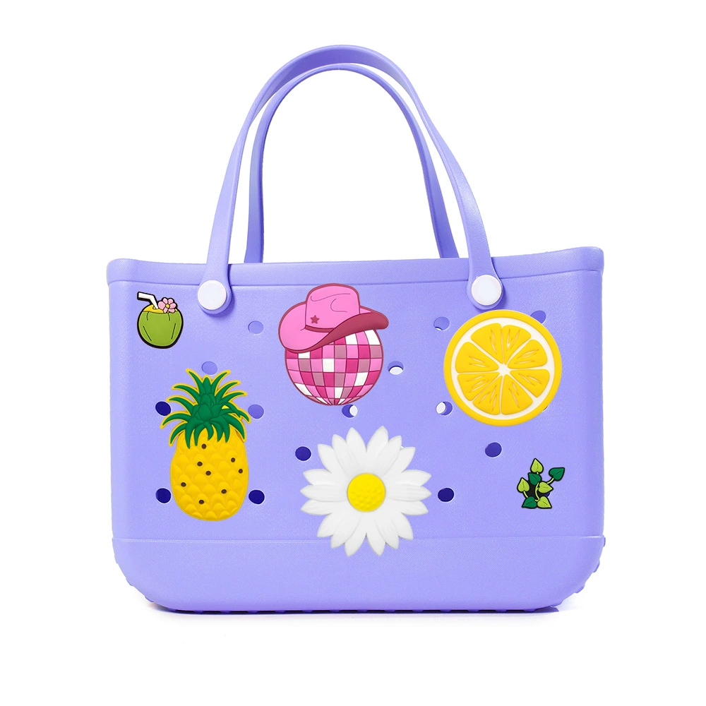 Denim beach bag accessory, pendant, fruit decorations, for import, new collection, flowered
