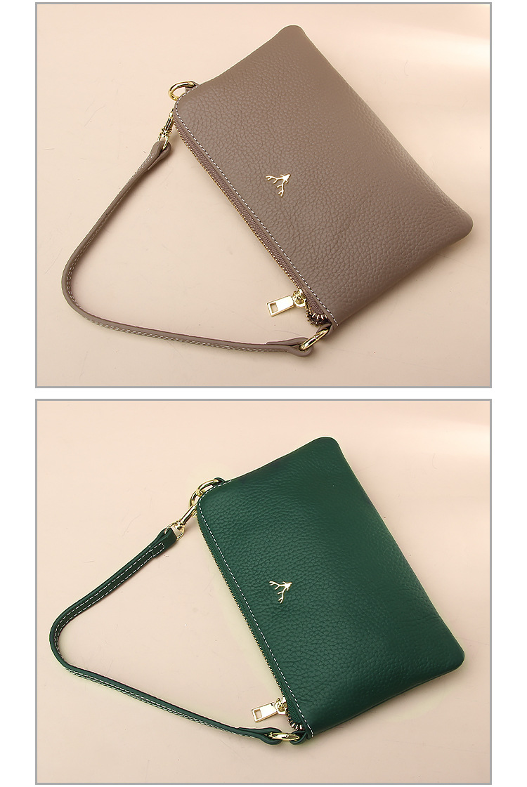 Genuine Leather Ladies Handbag Texture Versatile Deer Mobile Phone Bag display picture 8