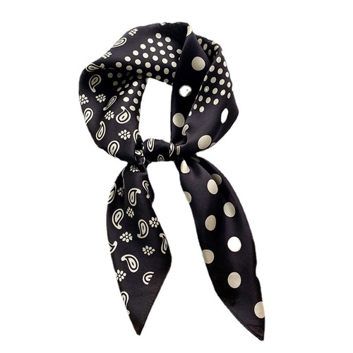 Korean style fashionable houndstooth temperament square scarf for women mulberry silk 70X70 professional scarf dual-purpose shawl scarf silk scarf