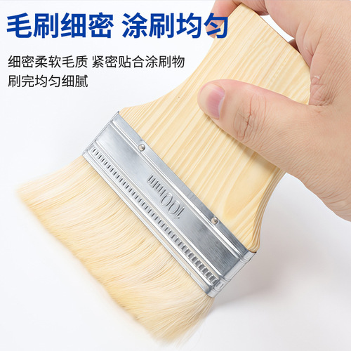 Factory direct sale wholesale flat handle wool brush custom paint brush wool barbecue brush hardware tools wholesale for large quantities