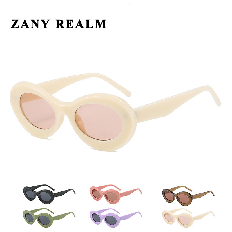 Nuevo marco redondo retro gato ojo divertido gafas de sol Maillard color europeo y americano calle personalidad gafas de sol fabricante en stock