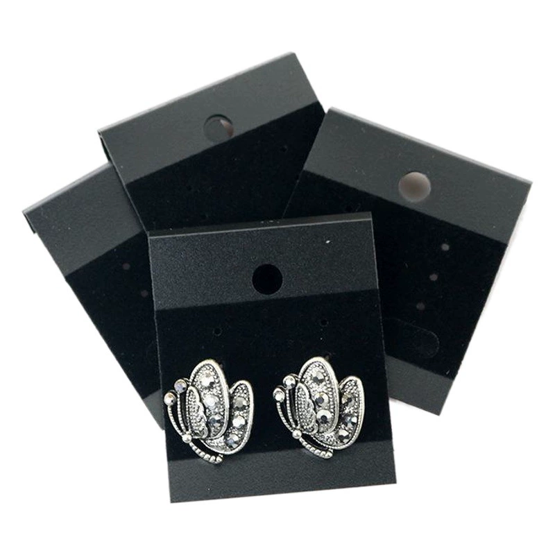 Черные фланелевые серьги из ПВХ серьги-карты с большим логотипом можно повесить крючок-карту в наличии оптом