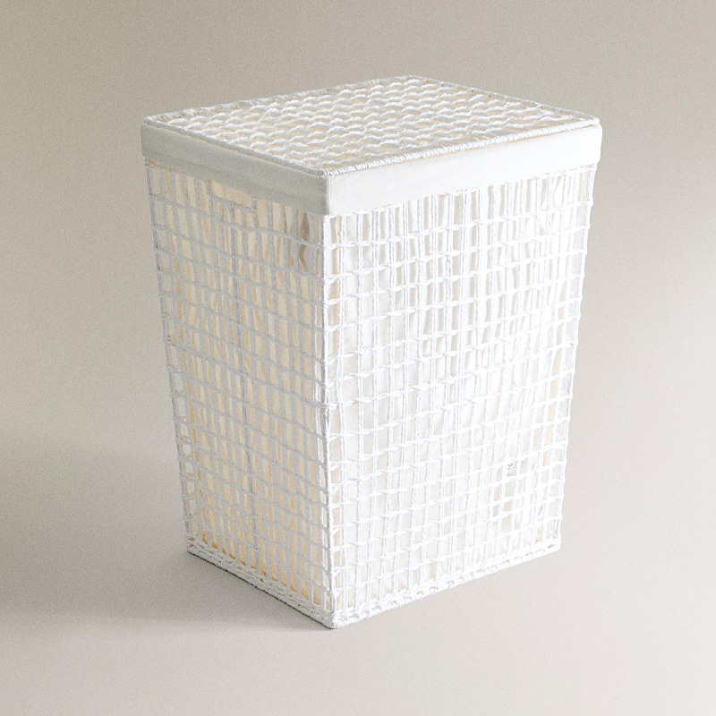 Cesta de ropa sucia de lujo ligero casero cesto de almacenamiento de ropa sucia cuerda de papel trenzado cesto de ropa sucia gran capacidad muñeca barril de almacenamiento