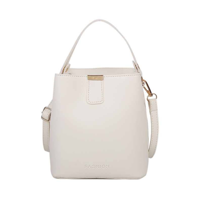 Bolsos pequeños de moda de primavera para mujer 2021 nueva moda coreana simple color sólido moda mensajero bolso de cubo portátil de un solo hombro