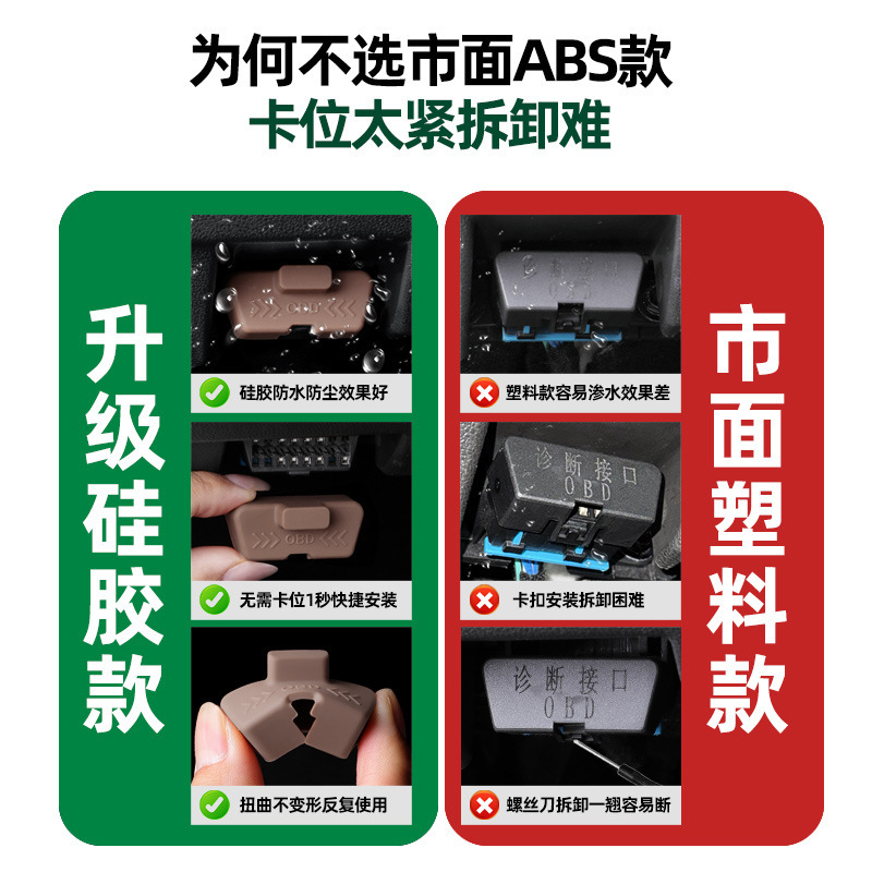 汎用車シリカゲルOBDインターフェース保護カバー車載専用診断インターフェースOBDデータ防水保護カバー|undefined