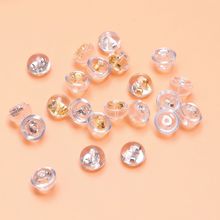 S925纯银硅胶耳钉耳环耳塞耳帽汉堡耳堵手工DIY防滑防掉珍珠配件