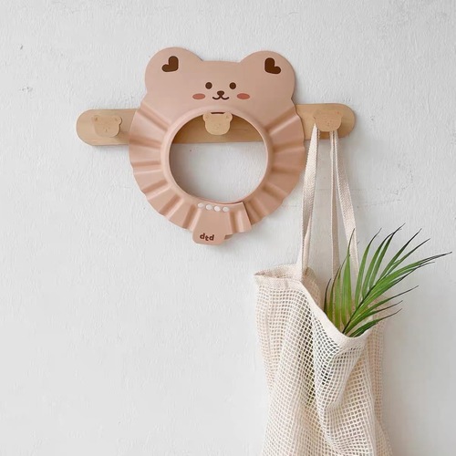 ins Korean baby shower cap bath cap shampoo artifact children's bear waterproof ear protection cap adjustable