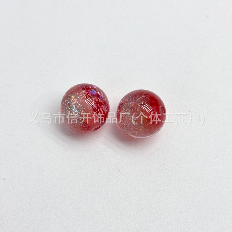 通孔树脂彩虹欧泊梦幻圆珠串珠手机链钥匙链手链diy手工饰品材料|undefined