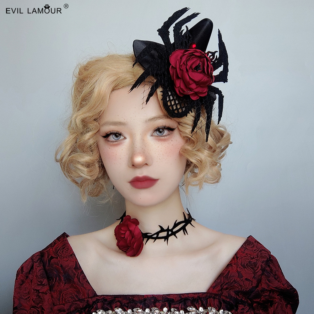 Halloween carnival Spider top hat hair accessories Tea Party cocktail party women's retro charming headdress FJ-38-1