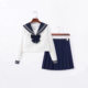 Factory on behalf of the package after-sales blue collar white three sailor suit jk uniform school sense suit skirt genuine pleated skirt