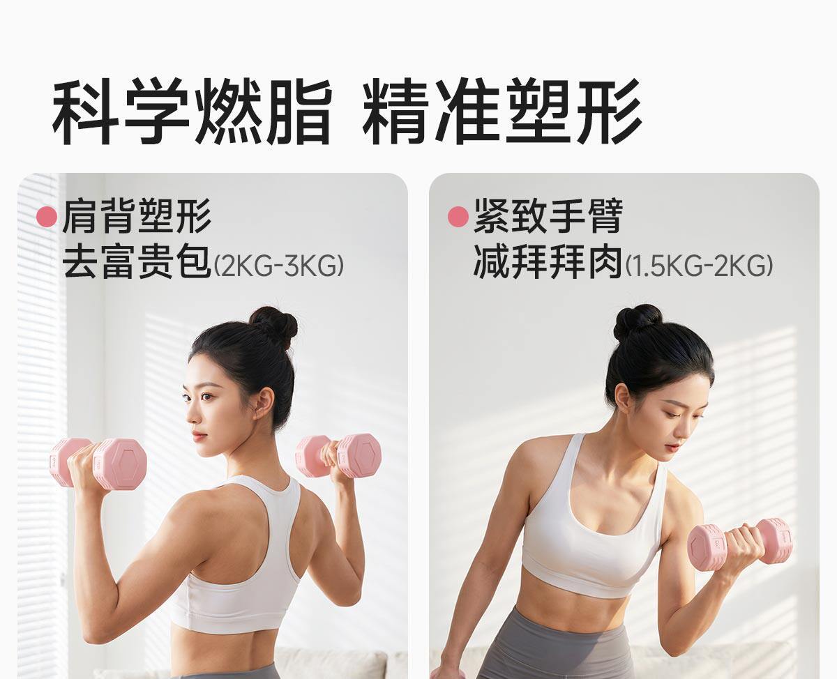 Hantel Damen Fitness Heimtrainer Krafttraining Muskelaufbau Arme Neues Design Gummiert Kleine Hantel Set