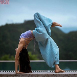Q3Y Summer High-Waisted Slimming Solid Color Loose Indian Yoga Bloomers for Women with Drapey Feel and Quick-Drying Dance Pants