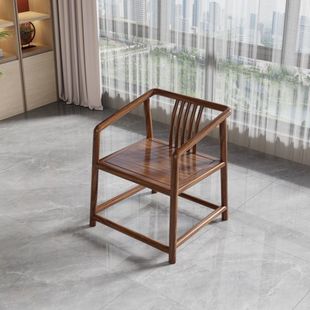 Solid Wood Armchair, Three-Piece Set, Official Hat Chair, Chinese Style Chair, Antique Coffee Table, Single Tea Chair, Balcony Back Chair