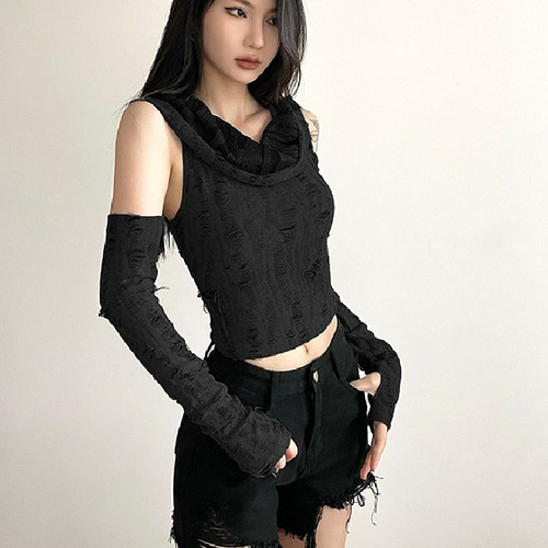 Z Radmi Chic early autumn jazz dance desert-inspired hoodie for women, featuring an az Yinchuan-style tunic with a dune-like aesthetic.