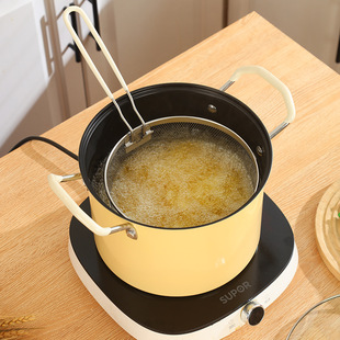 New Large-Capacity L Multi-Function Fryer with Filter, Fryer, Soup Pot, French Fries, Frying Pan
