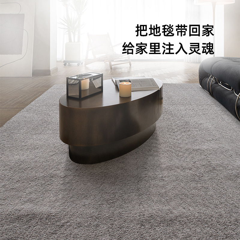 Alfombra de lana para el hogar de fábrica, resistente a las manchas y fácil de cuidar, alfombra para mesa de centro de sala de estar, alfombra para dormitorio con cobertura completa junto a la cama, se puede cortar a medida.